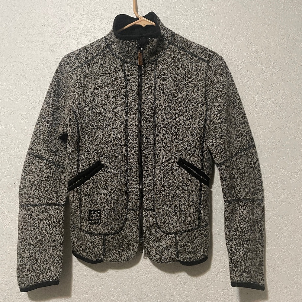 Gray Marled Zip-Up Women's Jacket